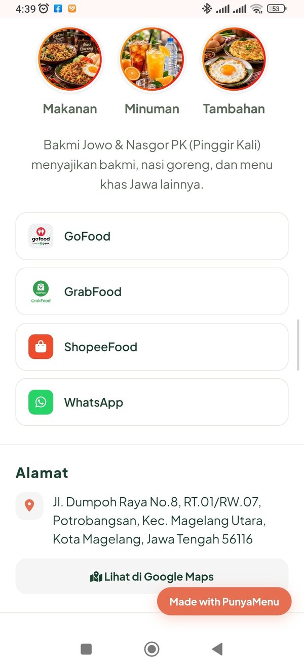 Kategori menu