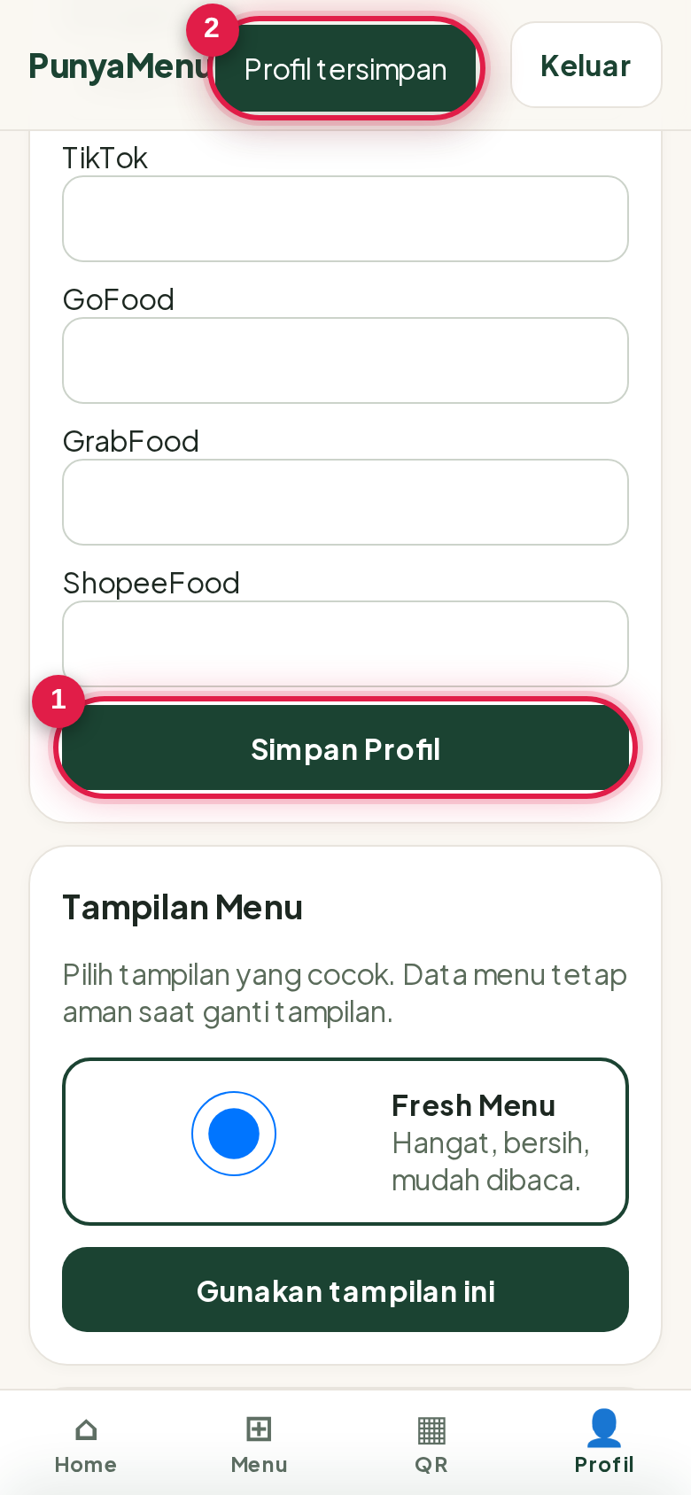 Membuat profil usaha